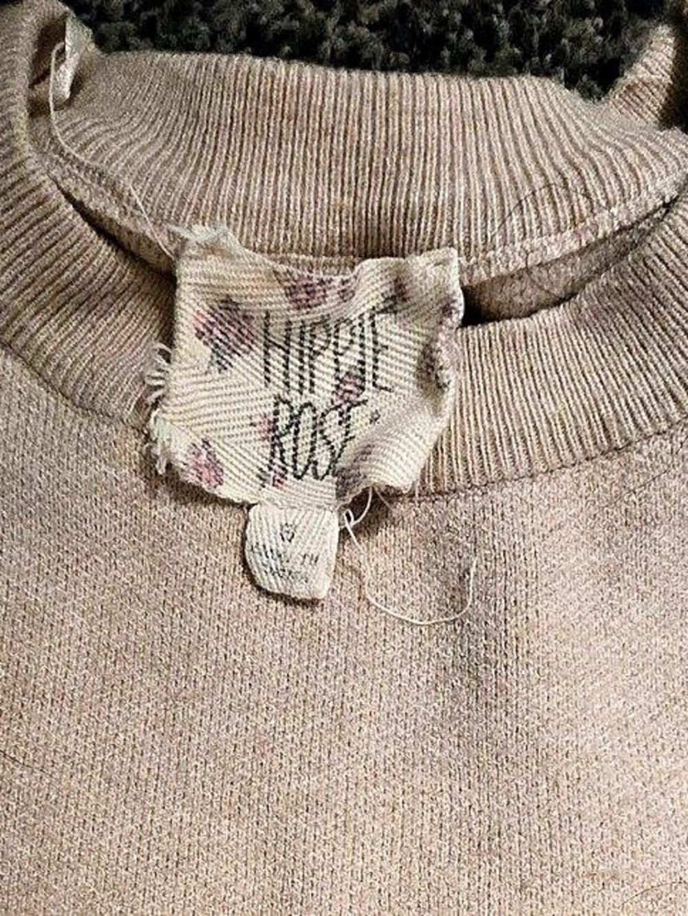 Hippie Rose Boston East Coast Cropped Sweatshirt Beige